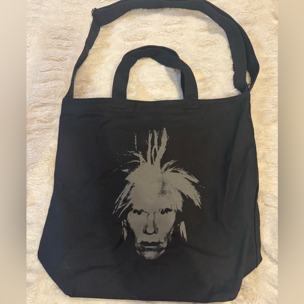 Kaws + Warhol canvas shoulder bag
